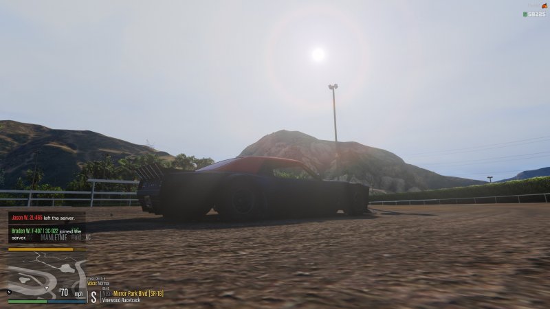 A day racing at the Vinewood Racetrack