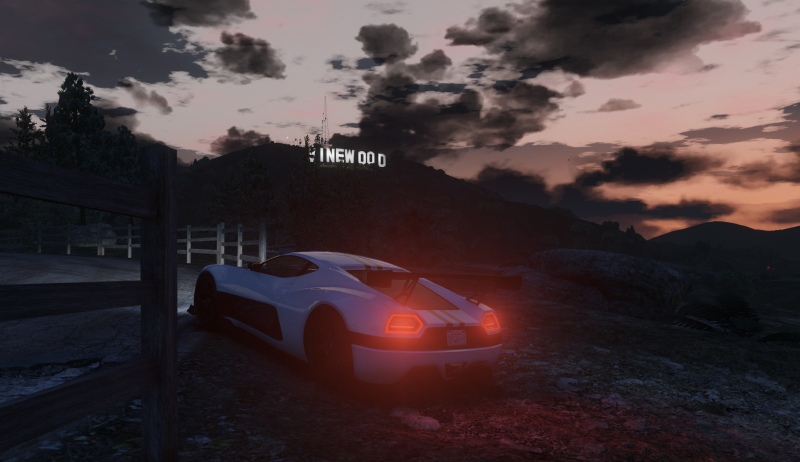 Vinewood sign sunrise