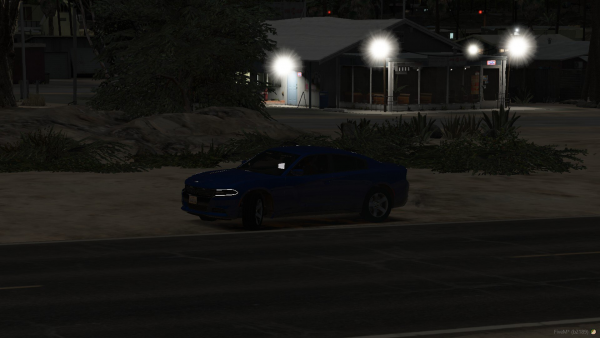 Blue Police Car